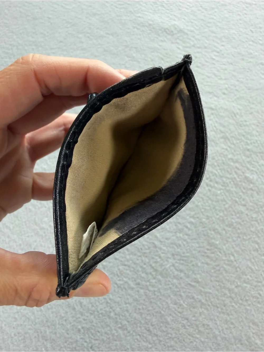 Dockers Genuine Leather Magnetic Money Clip Wallet Black Slim Minimalist